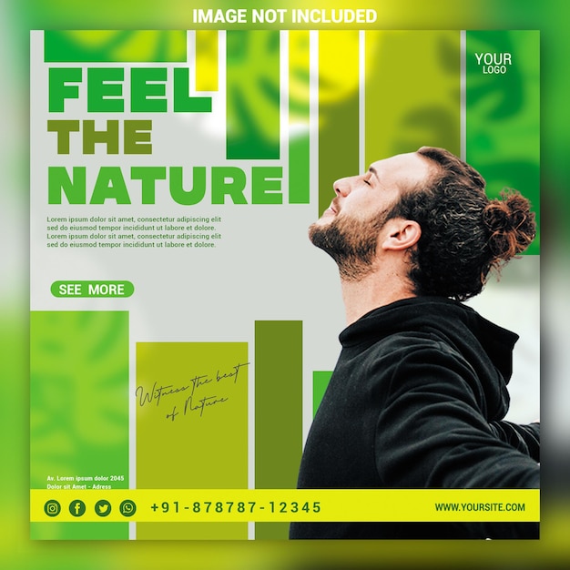 Senti la natura Poster sui social media