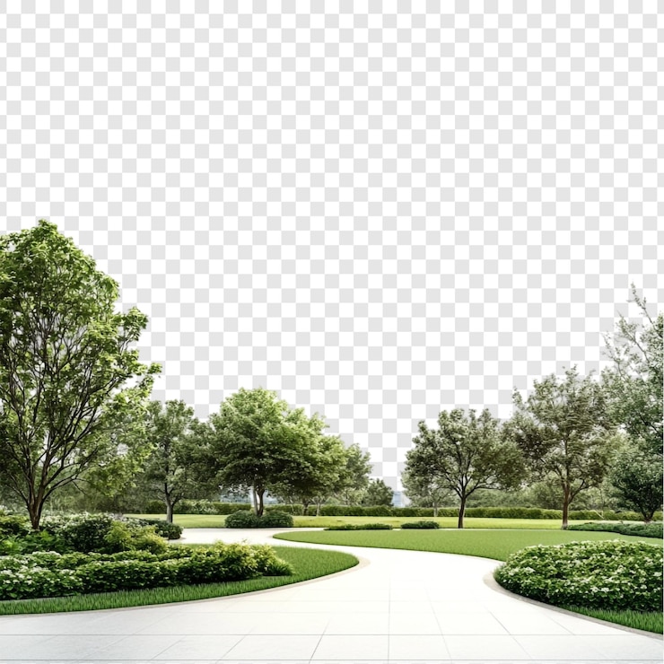 PSD le sentier du jardin serein un paysage tranquille