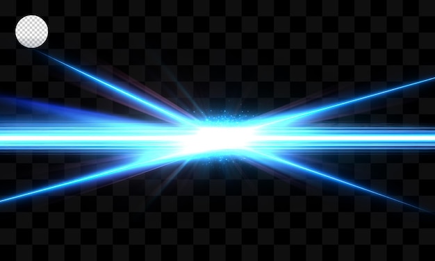Sentieri di luce colorati su uno sfondo trasparente scuro