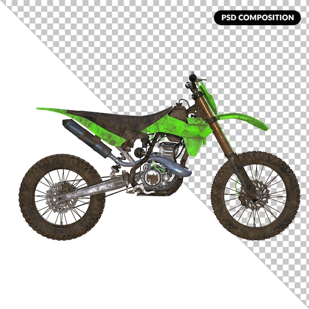 Sentiero moto isolato rendering 3d