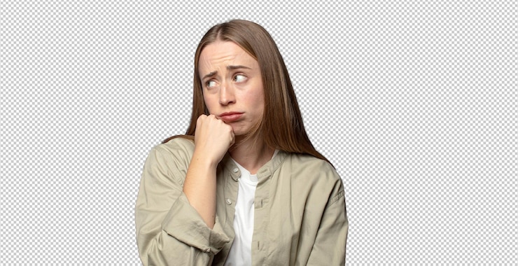 PSD sentir-se triste e estressado chateado por causa de uma má surpresa com um olhar negativo ansioso