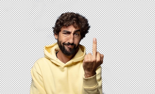 sentirse enojado molesto rebelde y agresivo voltear el dedo medio contraatacando