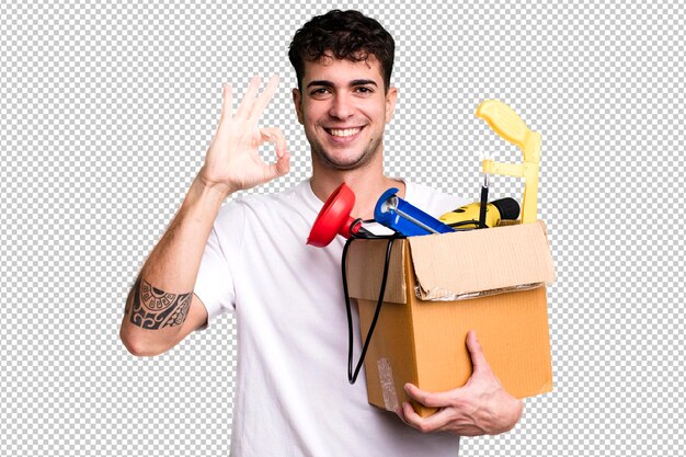 Sentirse feliz mostrando aprobación con un gesto bien