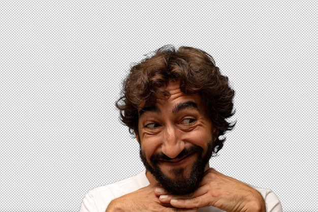 sentirse pensativo preguntándose o imaginando ideas soñando despierto y mirando hacia arriba para copiar el espacio