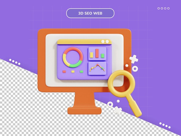 Seo-analyse 3d-symbol