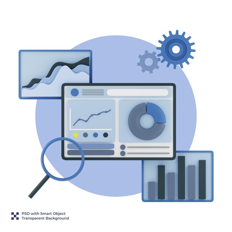 PSD seo business annual report mit isometrischer optimierung