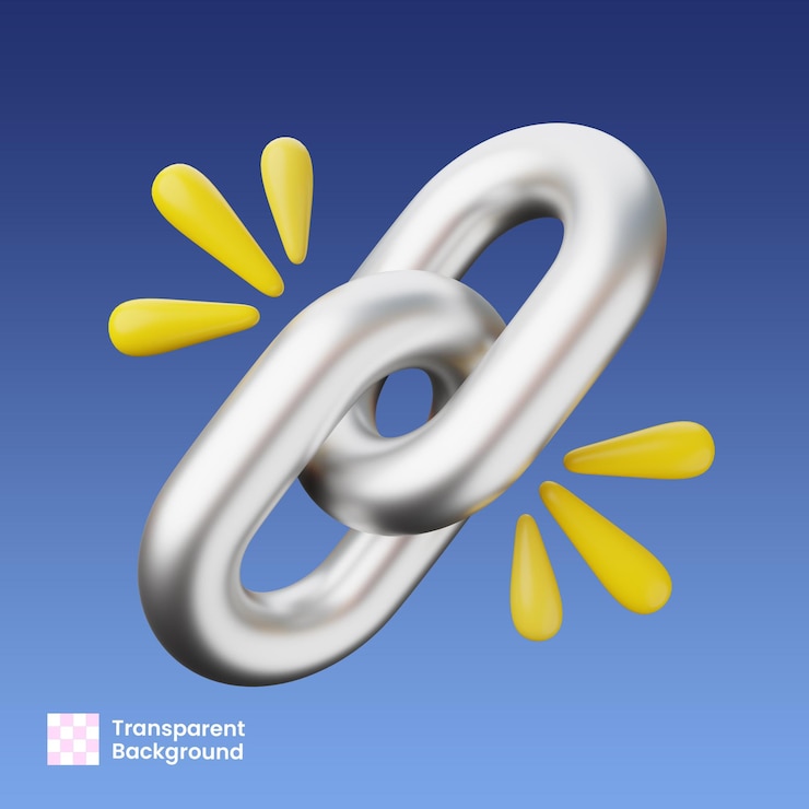 PSD seo chain link 3d illustration