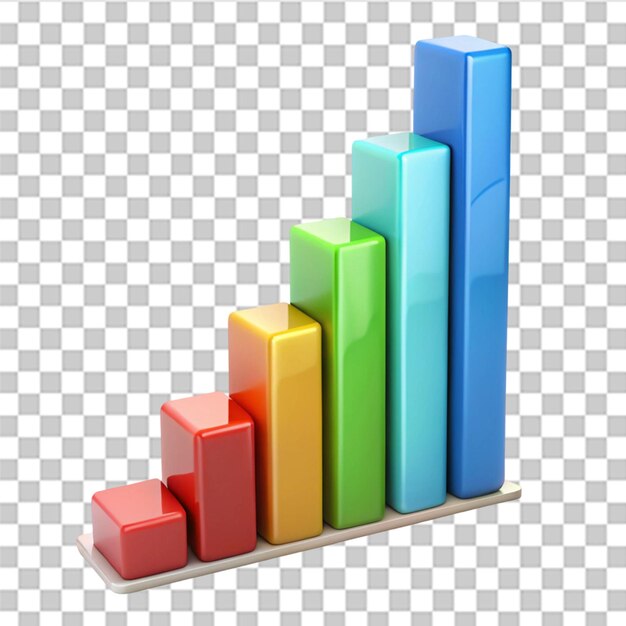 seo chart 3d illustration isolated on transparent background
