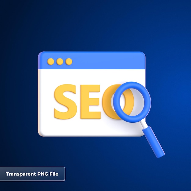SEO Marketing und Werbung 3D-Symbol