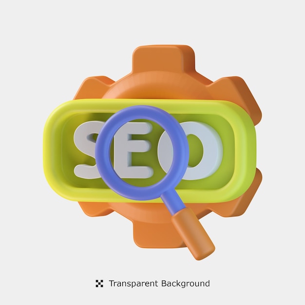 SEO-Prozess 3D-Symbol-Darstellung