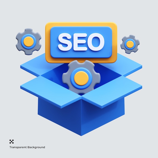 PSD seo-werkzeuge 3d-symbol