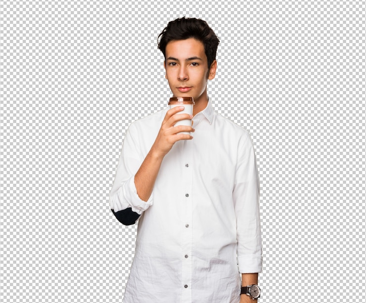 PSD seorang remaja minum kopi