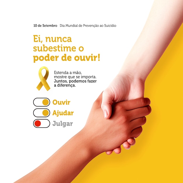septiembre amarelo post concept psd plantilla 10 de septiembre