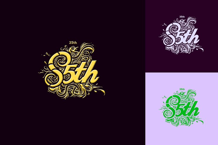 PSD una serie de carteles para el décimo aniversario del vigésimo aniversario