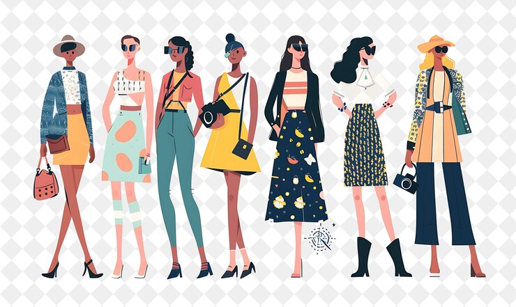 PSD une série de femmes portant des lunettes et l'une d'elles a une photo d'elles