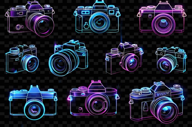PSD una serie de fotos de cámaras, una de las cuales tiene el mismo color que la otra