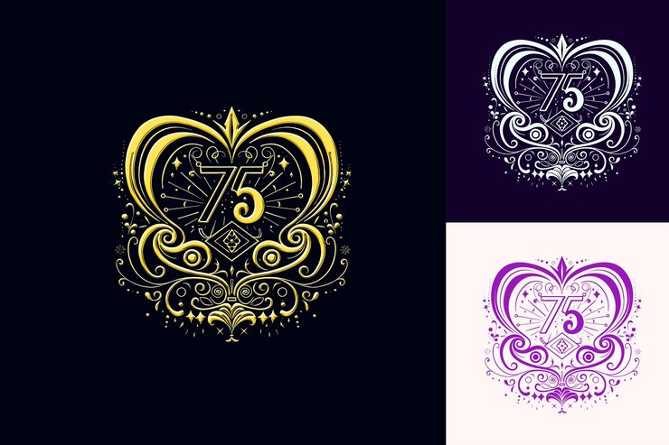 PSD una serie de imágenes de un diseño con el número de letras en ellos
