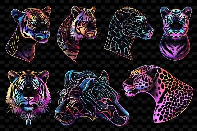 una serie de imágenes de leopardos y leopardas