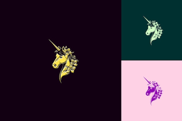 una serie de imágenes de unicornios y unicornios