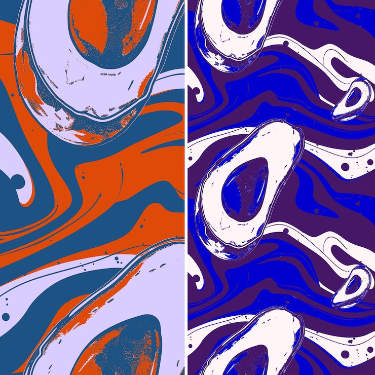 PSD une série d'images de différentes couleurs et formes