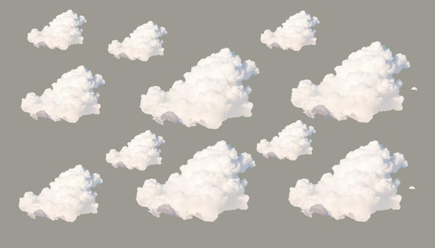 Una serie de nubes con las palabras nubes en la parte inferior