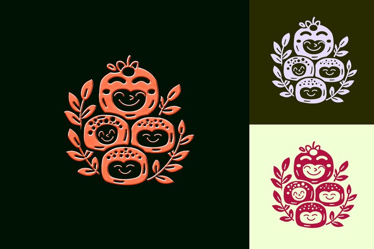 PSD una serie de tres diseños diferentes con las palabras " flores " en la parte inferior