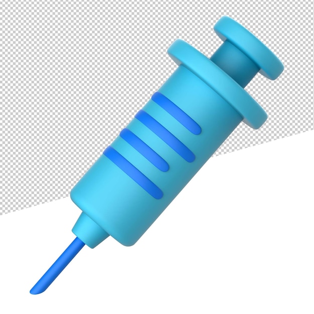 PSD seringa de ilustração de renderização 3d ícone 3d