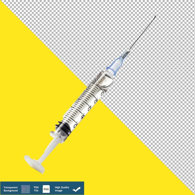 PSD seringa de medicamento isolada em fundo branco fundo transparente png psd