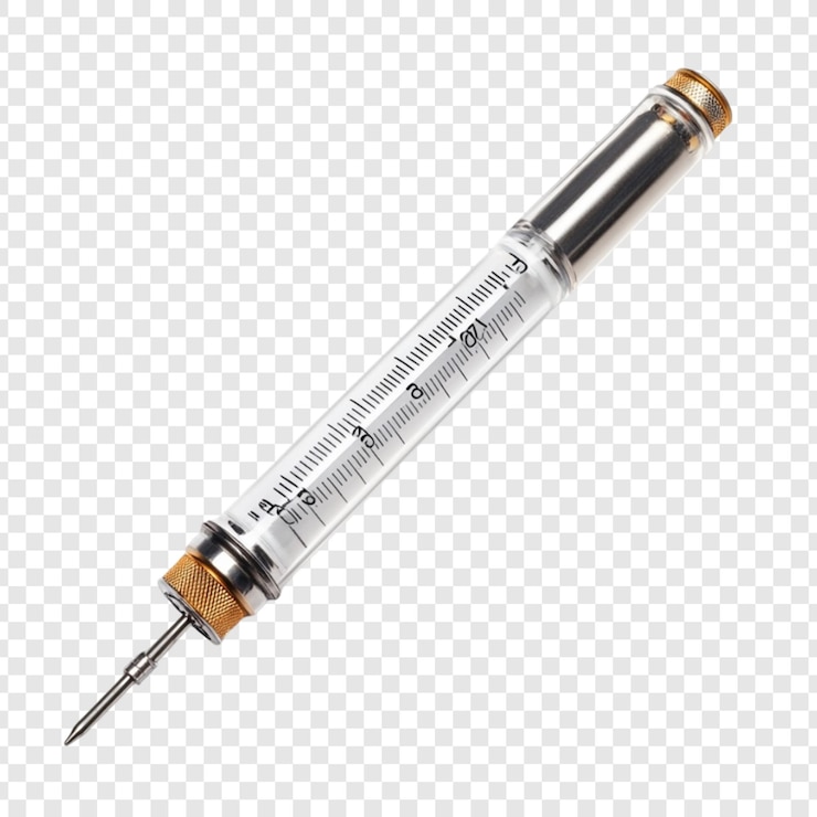 PSD seringa de vidro antiga ferramenta médica equipamento médico antigo