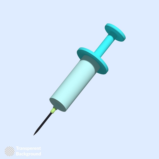 Seringa médica 3D Injeção Vacina Anticorpo Medicamento Químico farmacêutico