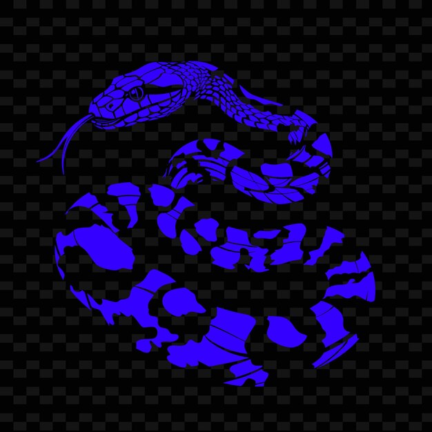 PSD un serpent avec un fond bleu vecteur libre