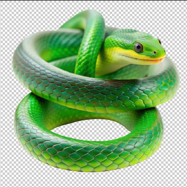 PSD un serpent sur un fond transparent