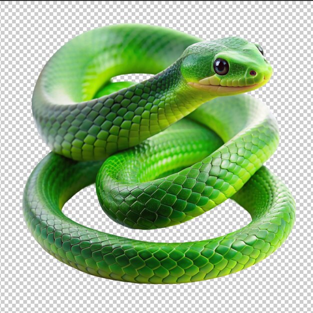 PSD un serpent sur un fond transparent