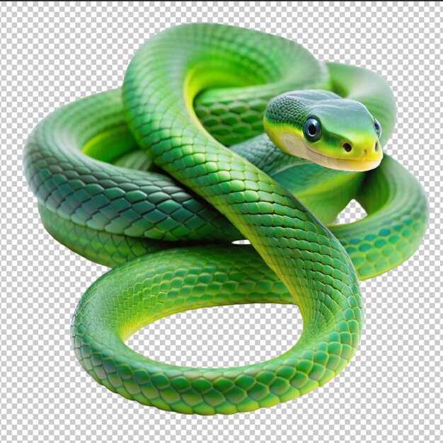 PSD un serpent sur un fond transparent