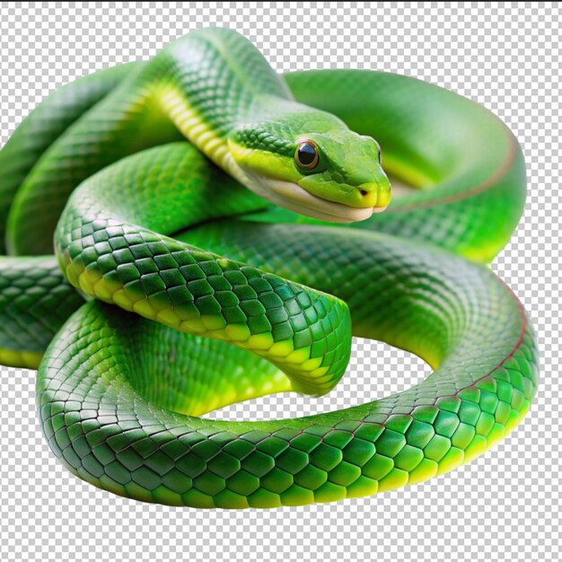 PSD un serpent sur un fond transparent