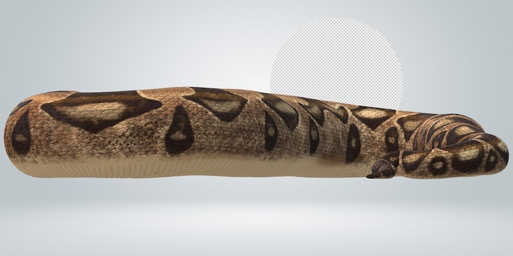 PSD un serpent isolé sur un fond transparent