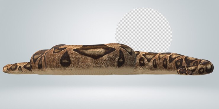 PSD un serpent isolé sur un fond transparent