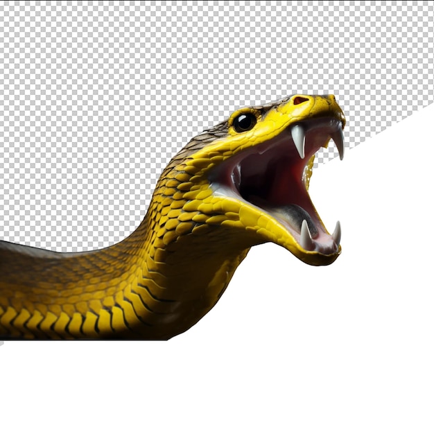 PSD un serpent avec sa bouche ouverte et le mot serpent