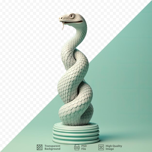 PSD un serpent avec un serpent sur la tête est représenté dans un cercle.