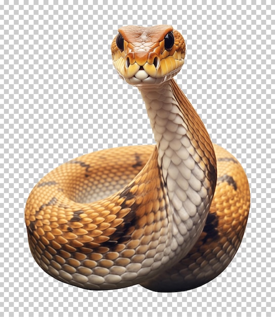 PSD serpente isolada em um fundo transparente