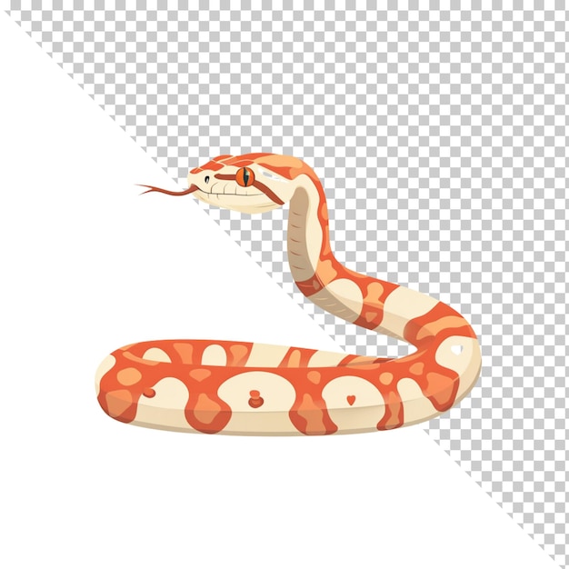 Serpentes isoladas em fundo transparente