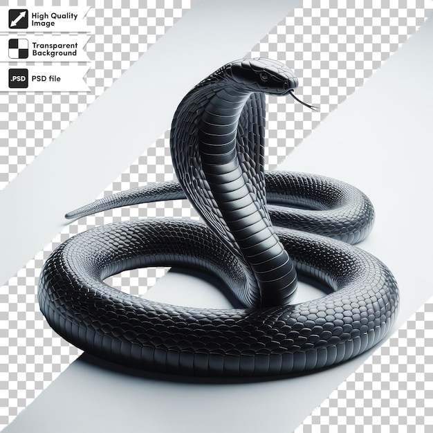 PSD una serpiente negra con una imagen de una serpiente