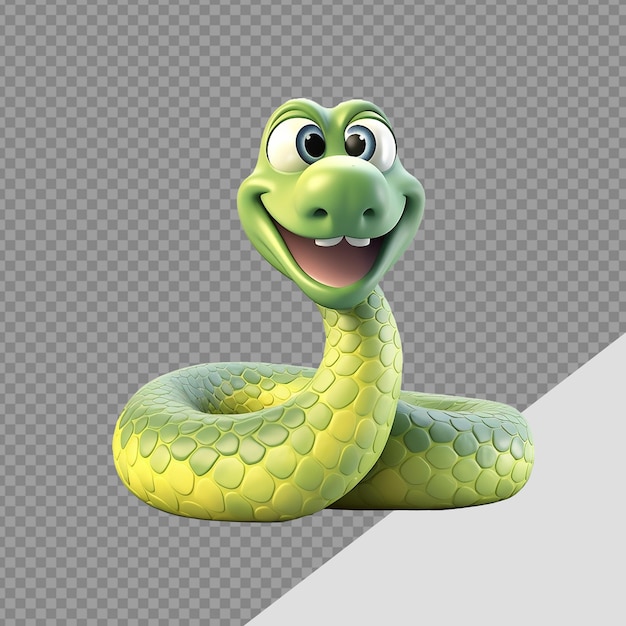 PSD serpiente png aislada en un fondo transparente