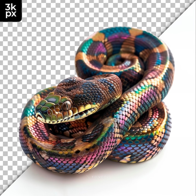 Una serpiente con una serpiente en la cabeza