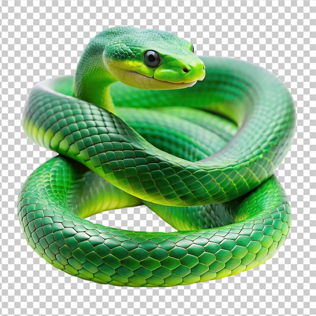 PSD serpiente sobre un fondo transparente