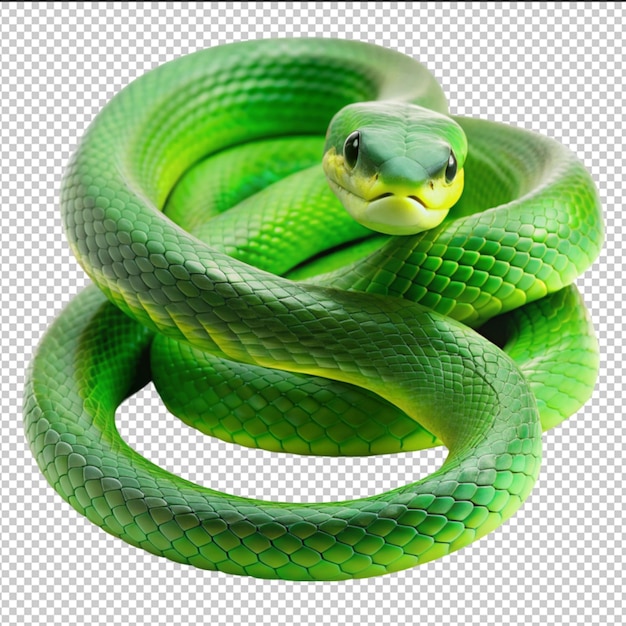 PSD serpiente sobre un fondo transparente