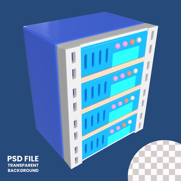 server 3d illustration icon