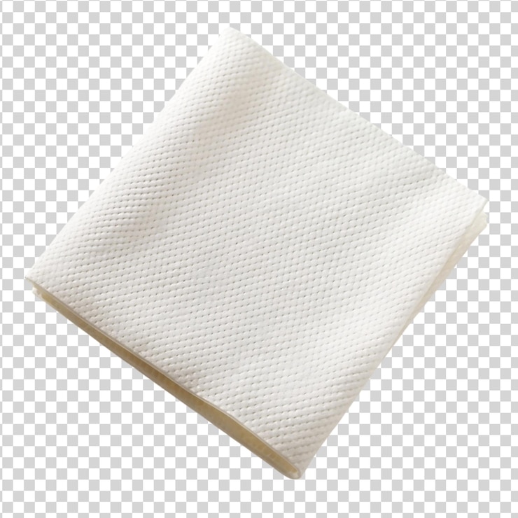 PSD servetto di carta bianco isolato su sfondo bianco