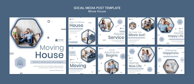 Service de déménagement de maison Instagram Posts