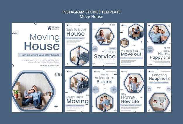 Servicio de mudanza de casa historias de instagram